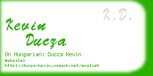 kevin ducza business card